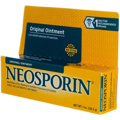 Packaging highlighting Neosporin Original Ointment branding and features