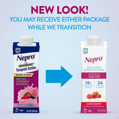 Nepro vanilla bottle highlighting easy-to-drink nutrition