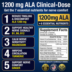 Nerve Guard label detail shows B vitamins and magnesium for nerve health.
