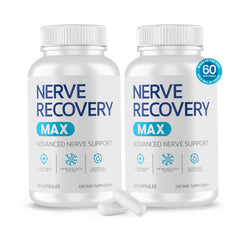 Nerve Recovery Max bottle front view for daily nerve support.