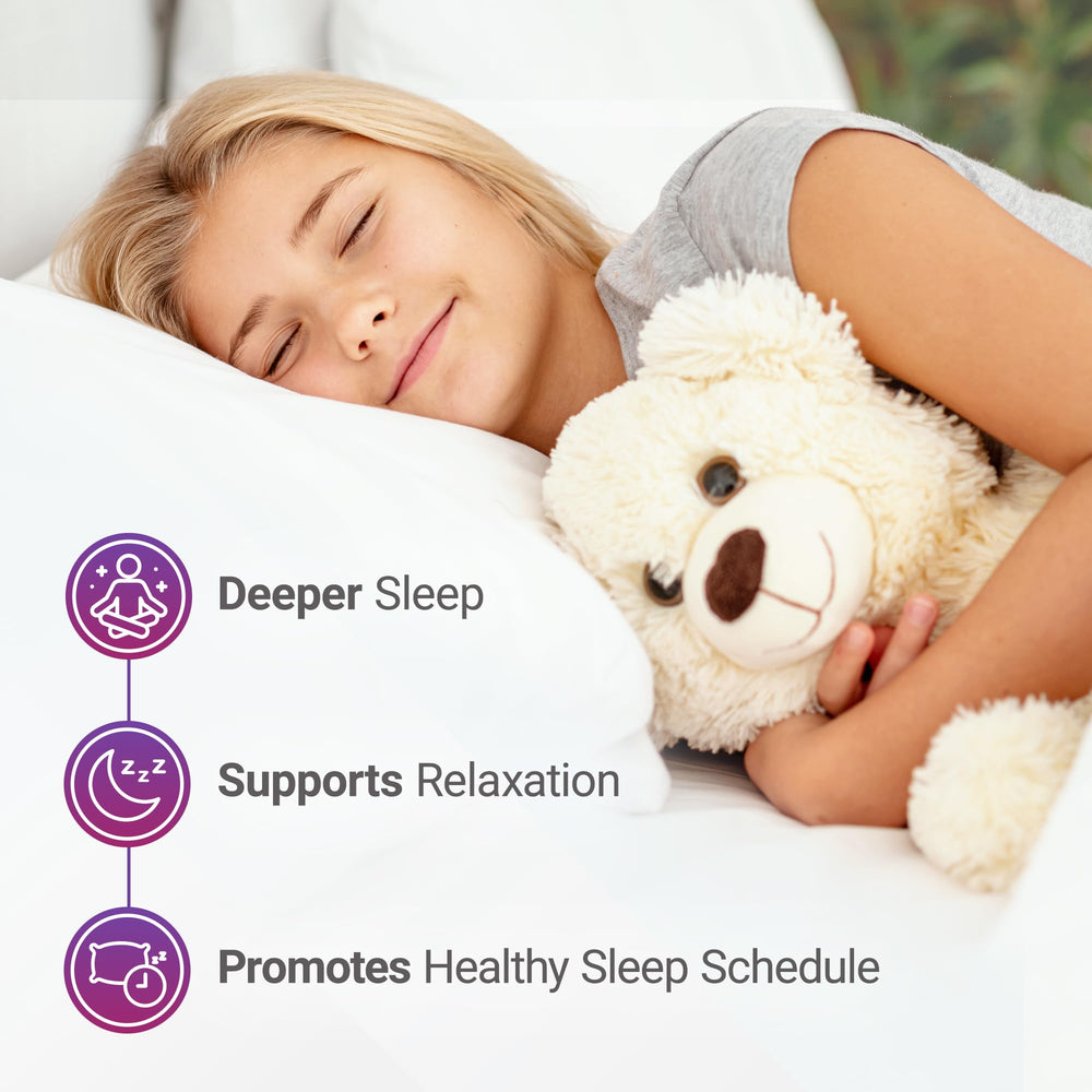 Nested Naturals Luna Kids Sleep chamomile ingredient highlighting calm bedtimes.