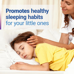 Nested Naturals Luna Kids Sleep packaging closeup highlights natural ingredients.