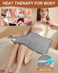 Netraty heating pad features auto shut-off and timer for safety and convenience.