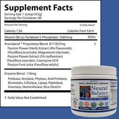 NEURAL BALANCE Anandanol powder scoop enables precise portions for consistent use.