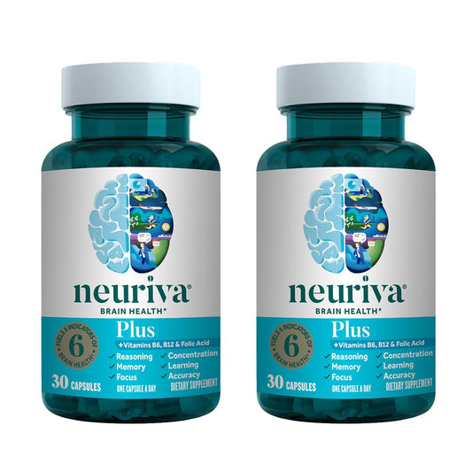 Neuriva Plus bottle pour for daily focus and memory support.