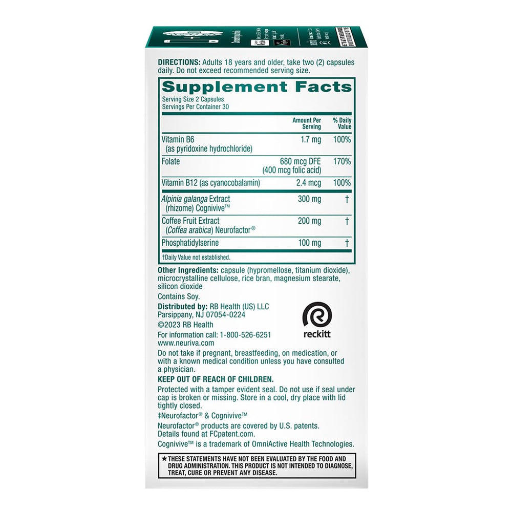 Decaf symbol indicates caffeine-free formulation for daily use.
