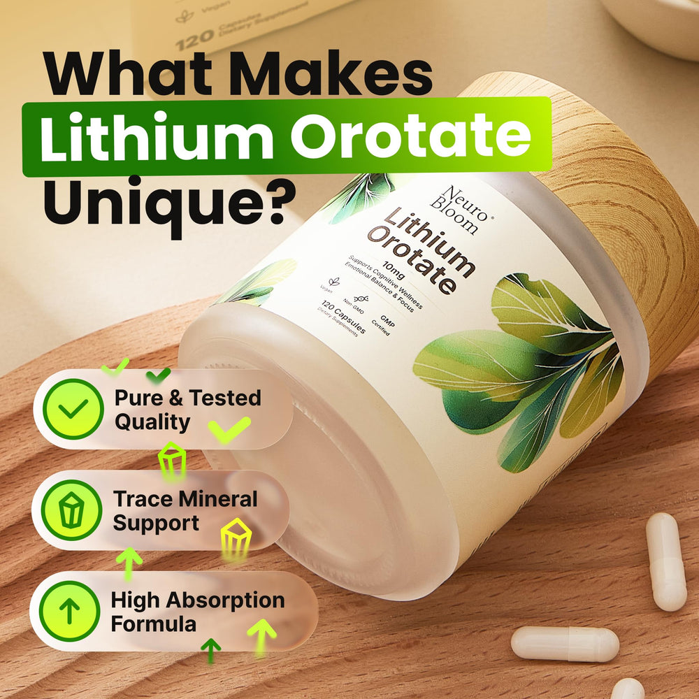 Neuro Bloom capsules being dispensed suggests a simple daily routine