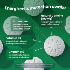 Neuro Energy & Focus Gum box back shows sugar-free vegan labeling