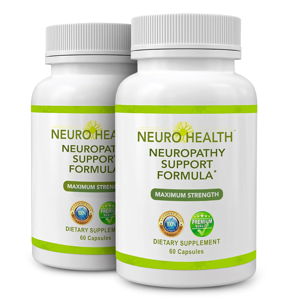 Neuro Health nerve support bottle with capsules for daily use.