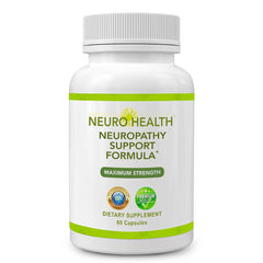 Neuro Health Nerve Support Formula bottle highlights a potent blend for daily nerve comfort.