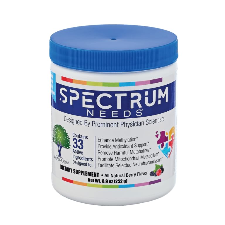 SpectrumNeeds bottle front view for daily wellness support.