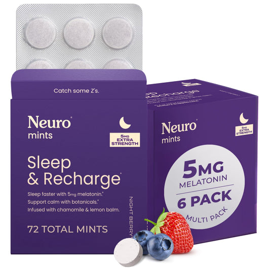 Neuro Sleep Meltaway Mints bottle showing fast-dissolve nightly support