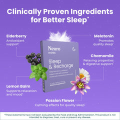 Neuro Sleep Meltaway Mints dissolve quickly without water needed for bedtime.