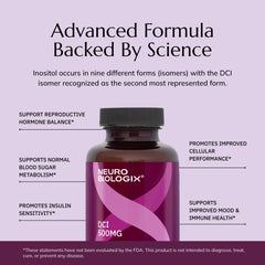 Gluten-free badge on Neurobiologix D-Chiro Inositol packaging