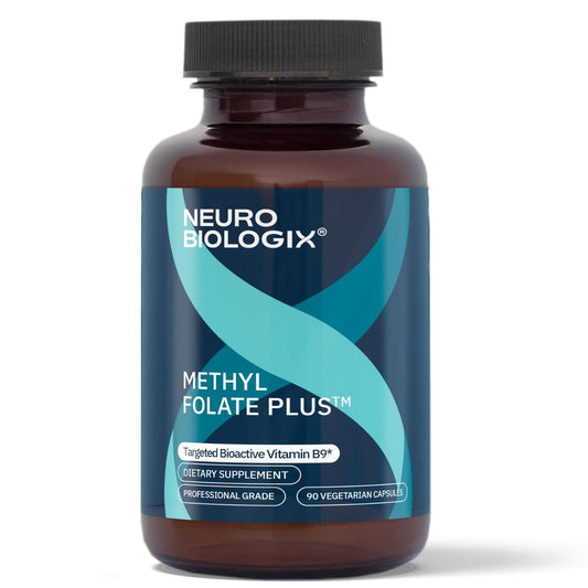 Neurobiologix Methyl Folate Plus bottle front view for daily energy support