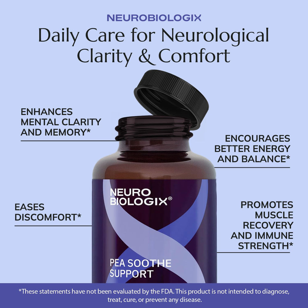 Neurobiologix Pea Soothe daily life setting reinforces consistent use.