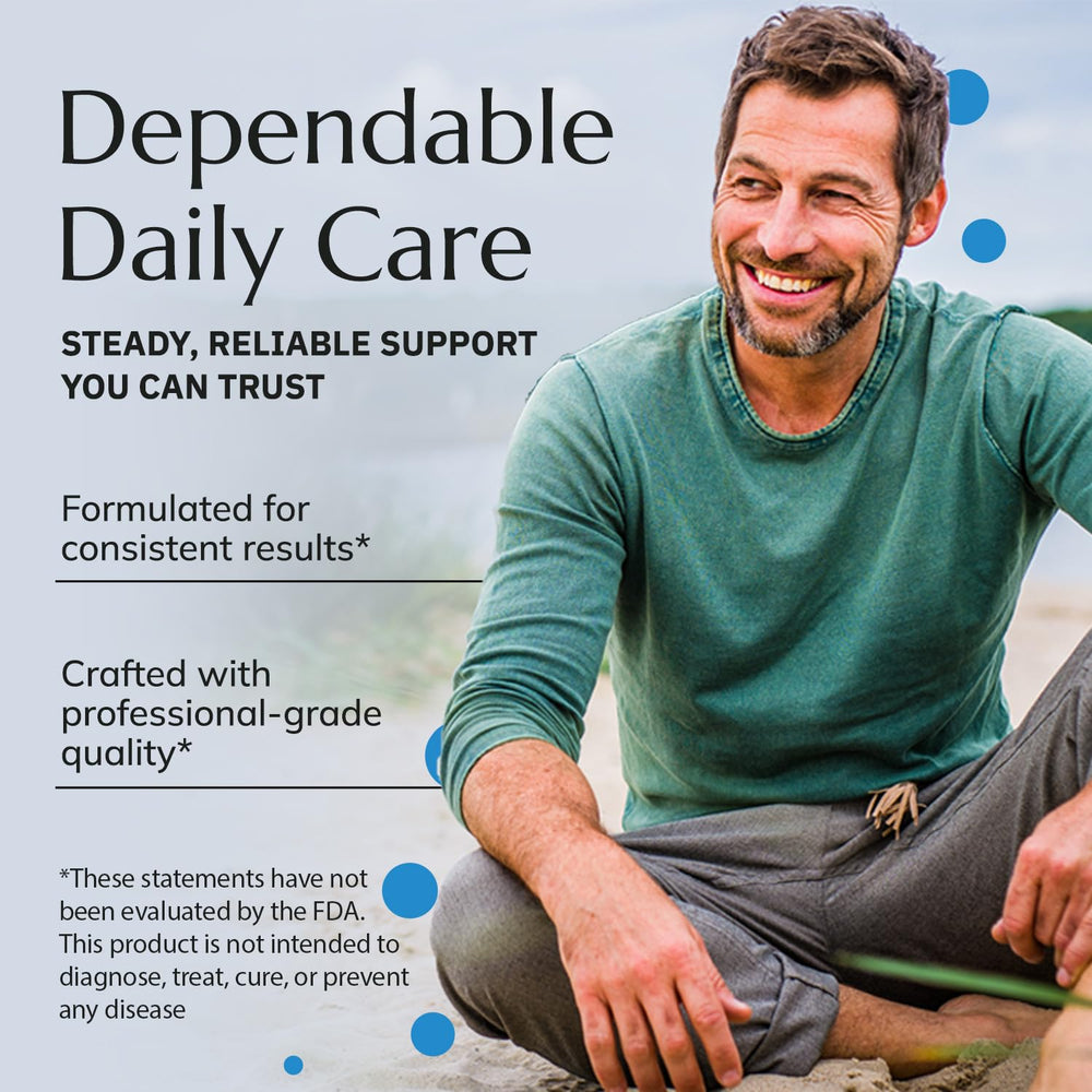 Nighttime-use scene suggesting easy daily routine with Prostate Xcel.