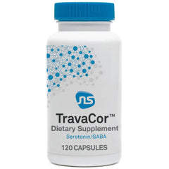 NeuroScience Travacor bottle pour promotes calm during daily stress.