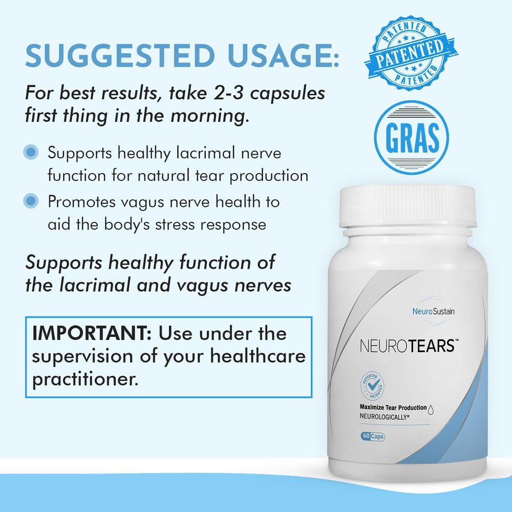 NeuroTears packaging inside view emphasizes quality and GMP oversight.