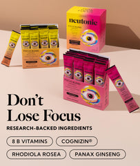 Neutonic focus sticks wild berry — tasty mental clarity support for study sessions.