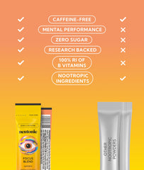 Neutonic Peach Mango stick-pack ready for quick water-mix focus.