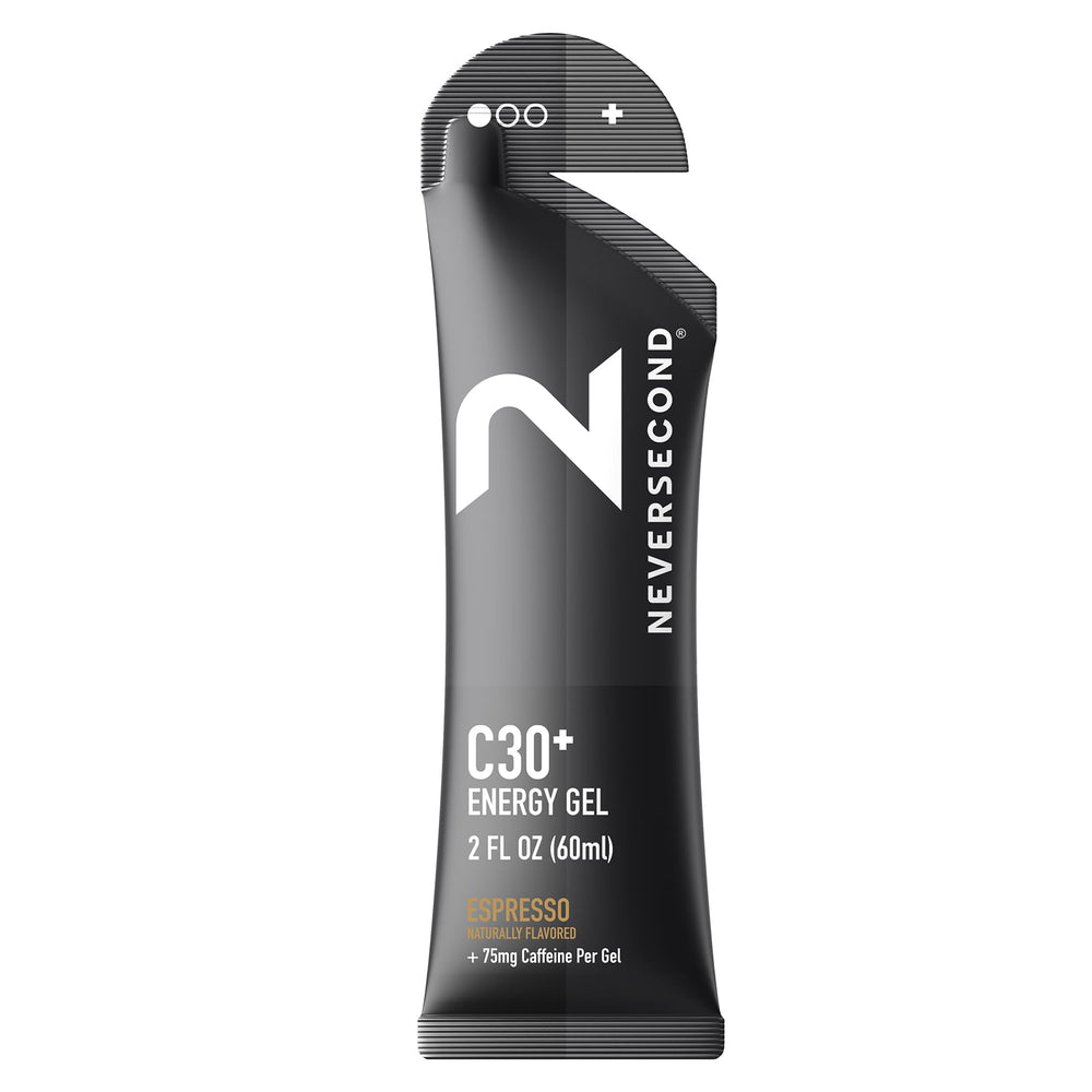 Neversecond C30+ Espresso flavor pack for quick on-the-go energy during workouts.