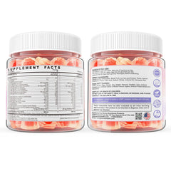 Neviss back-to-school scene with gummies on a desk suggests an easy daily addition.