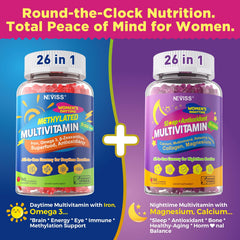 NEVISS day methylated B12 and folate for jitter-free energy during tasks.