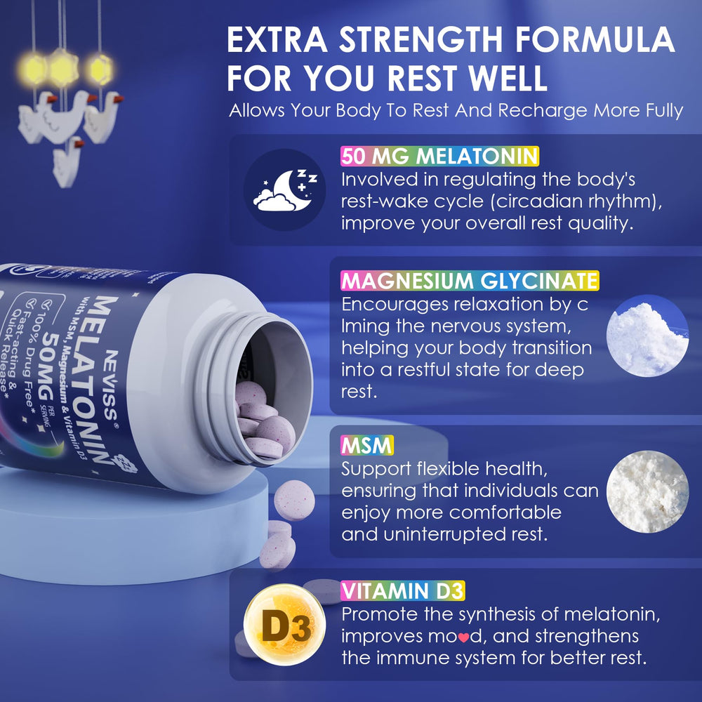 Fast-dissolving tablets shown melting on tongue for quick onset.