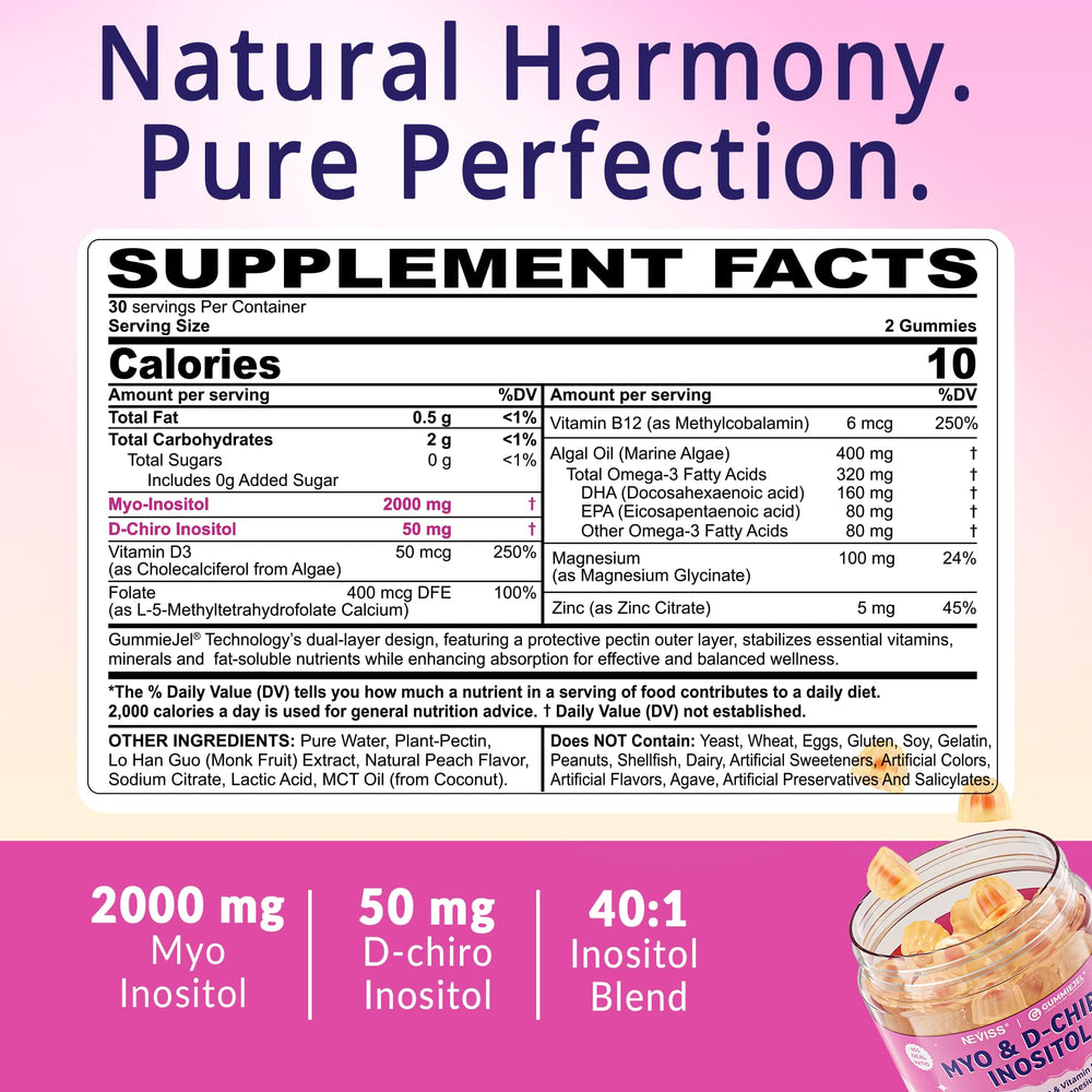 NEVISS fruity gummies jar showing sugar-free formulation