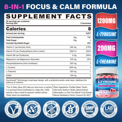 NEVISS GABA L-Theanine Gummies bottle for calm, jitter-free focus