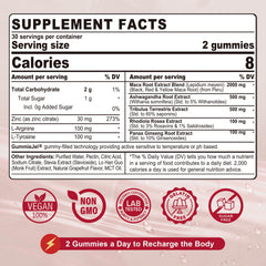 Close-up of NEVISS maca gummies texture showing sugar-free formula