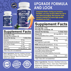 NEVISS melatonin bottle with label highlighting fast-acting sublingual format.