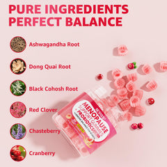 NEVISS menopause gummies pour-glass shows serving with 10 Billion CFUs per serving.