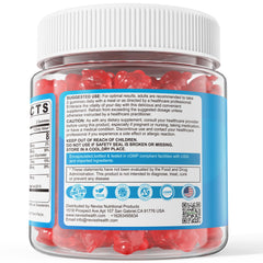 Third-party testing seal communicates transparency and purity assurance.