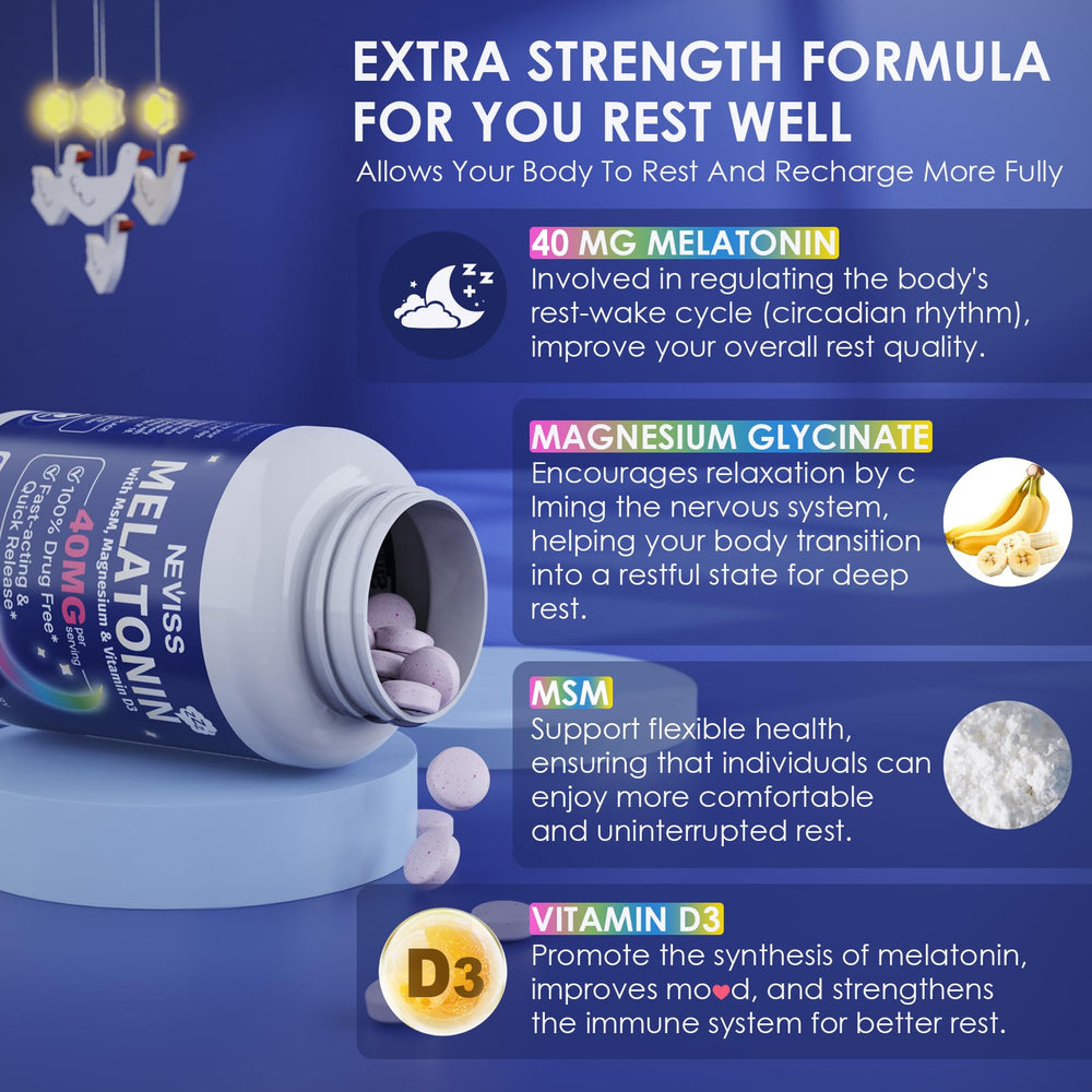 NEVISS melatonin with selenium for balanced night-time recovery