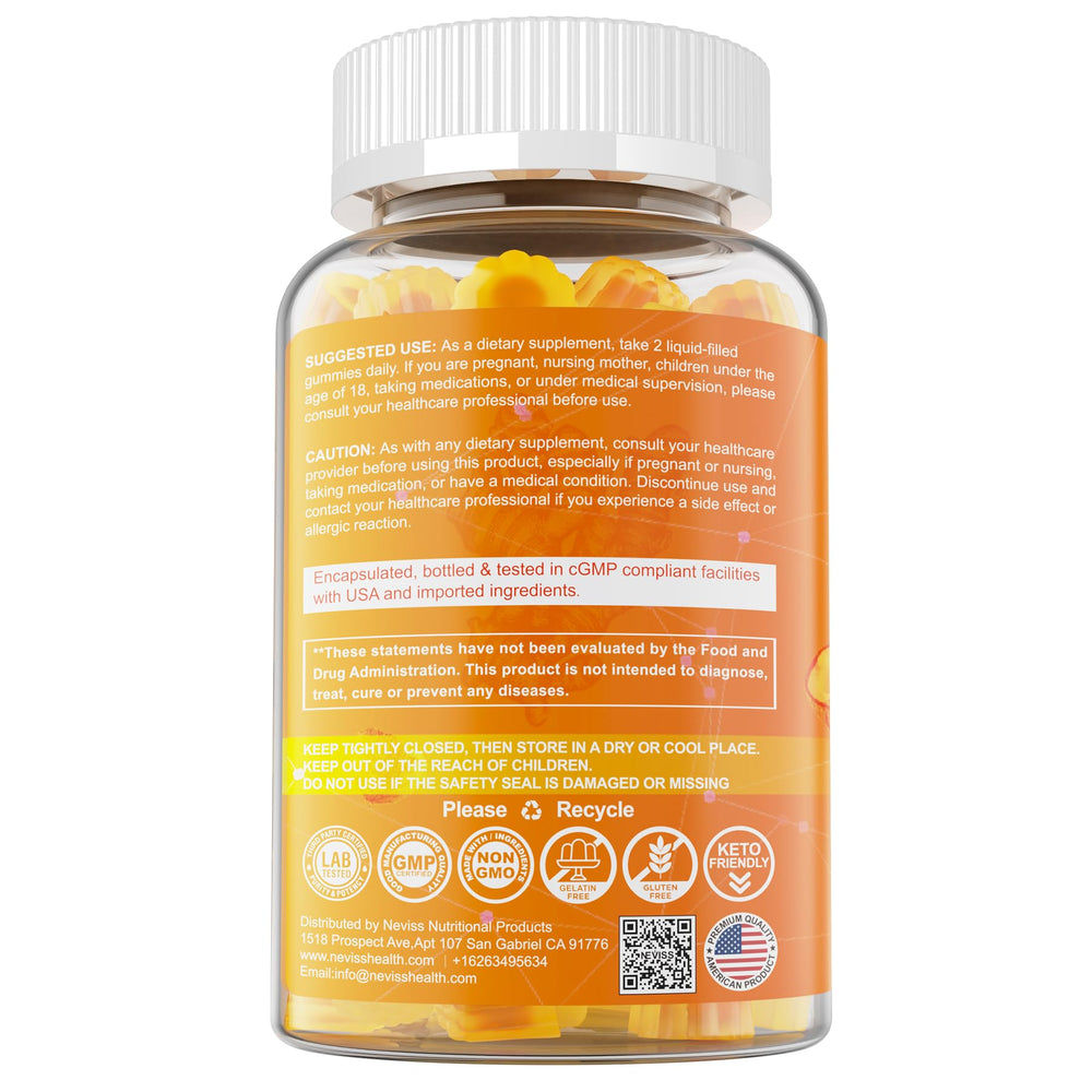 NEVISS Turmeric Gummies daily-portion-two-gummies suggestion for routine use