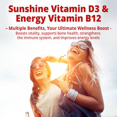 NEVISS gummies ingredients panel features D3 and methylated B12.