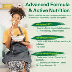 NEVISS plant-based omega-3 gummies emphasize vegan DHA and EPA sources.