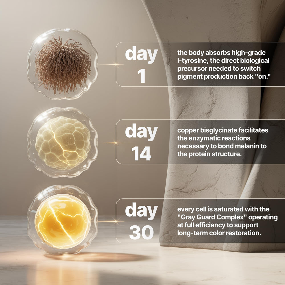 Lifestyle scene with Nevora Labs Gray Guard during daily wellness routine.