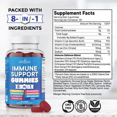 NEW AGE 8-in-1 gummies pack of 3 shown for convenient daily immune boost