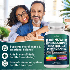 New Age Ashwagandha capsules with black pepper for absorption