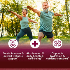 NEW AGE Beet Root Capsules ingredients panel featuring beet root extract and grape seed antioxidants.
