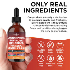 NEW AGE beetroot powder liquid drops showing natural color and daily nourishment
