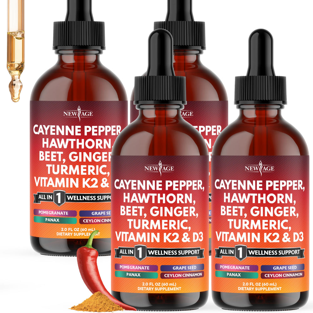 NEW AGE cayenne pepper drops bottle for daily wellness support