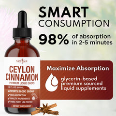NEW AGE Ceylon Cinnamon Drops with measurement markings support precise servings.