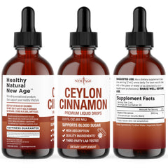 NEW AGE Ceylon Cinnamon Drops packaging communicates purity and quality.