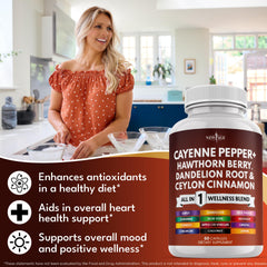 NEW AGE Cinnamon-Ginger-Garlic blend capsules on bottle with spice-forward wellness