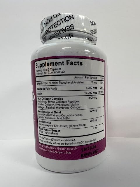 New Age Collagen Pills jar label highlights grass-fed collagen quality.