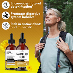 NEW AGE Dandelion Root Extract Drops dropper in action for precise dosing